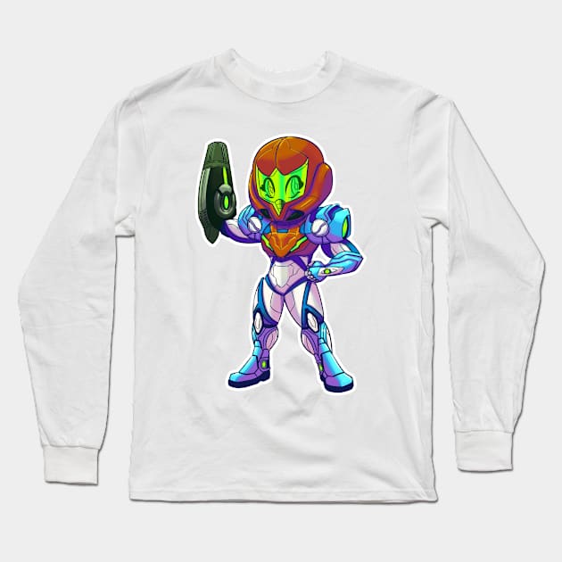 Chibi Dread Samus Long Sleeve T-Shirt by krls